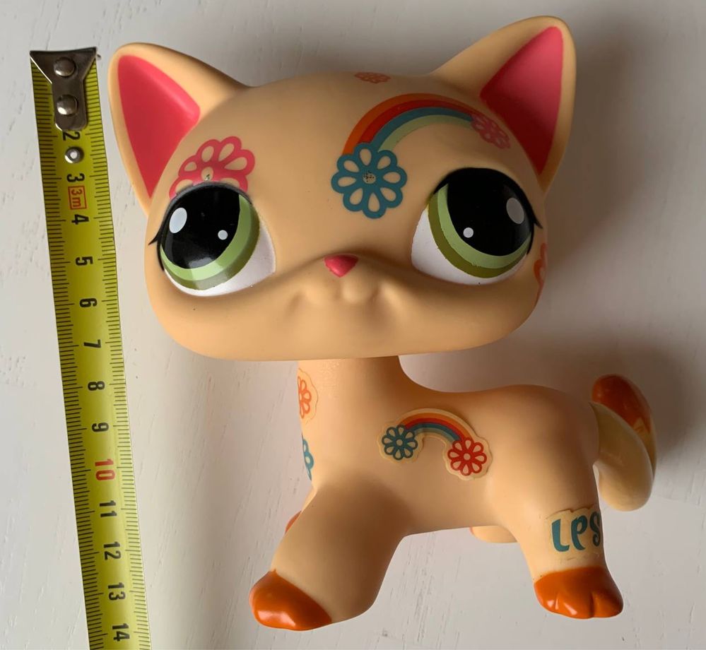 Ретро игрушка Котик стоящий Big Littlest Pet Shop высота 12 см