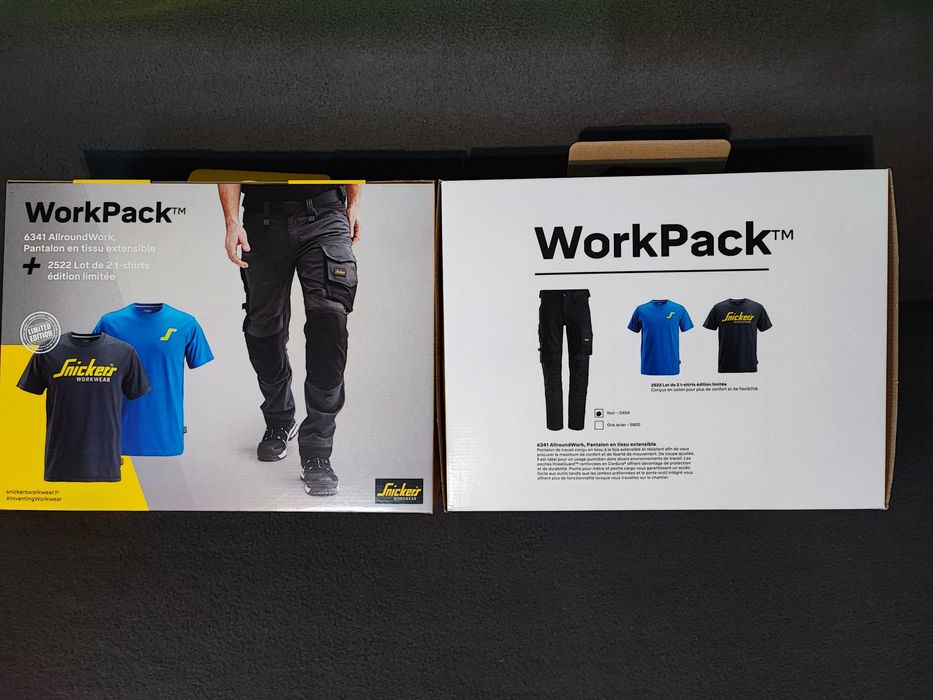 Snickers workpack spodnie 6341 streczowe r. 48+2x t-shirt r. M