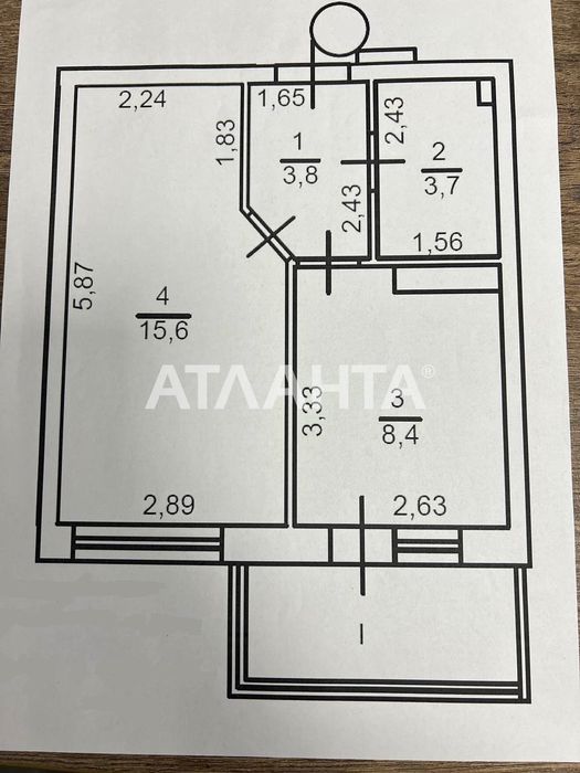 Новая 1-комнатная квартира 35м2 в новострое на Таирова