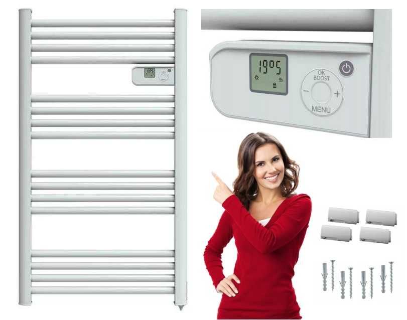 GRZEJNIK elektryczny z programatorem SUSZARKA 500W drabinka TIMER LCD