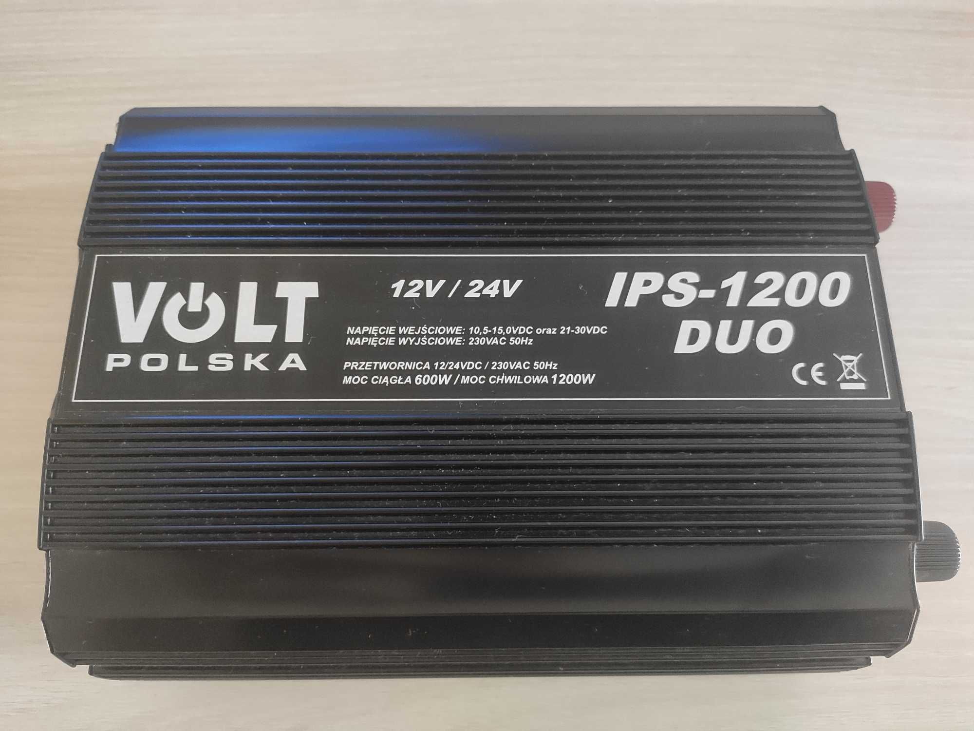 Інвертор 12В або 24В в 230В, універсальний, Volt Polska IPS 1200 DUO