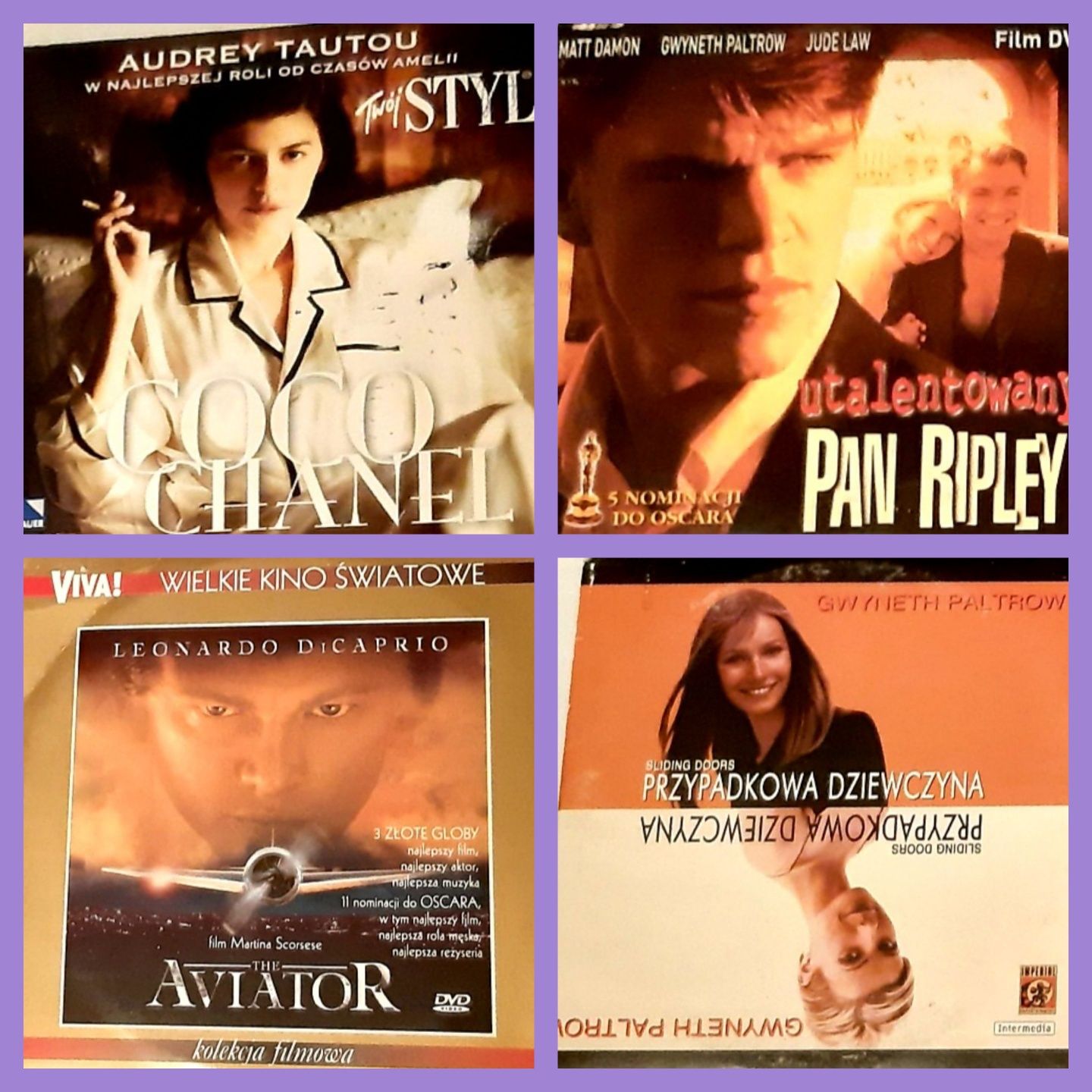 Filmy zestaw Pan Ripley Coco Chanel Aviator Dziewczyna DVD film