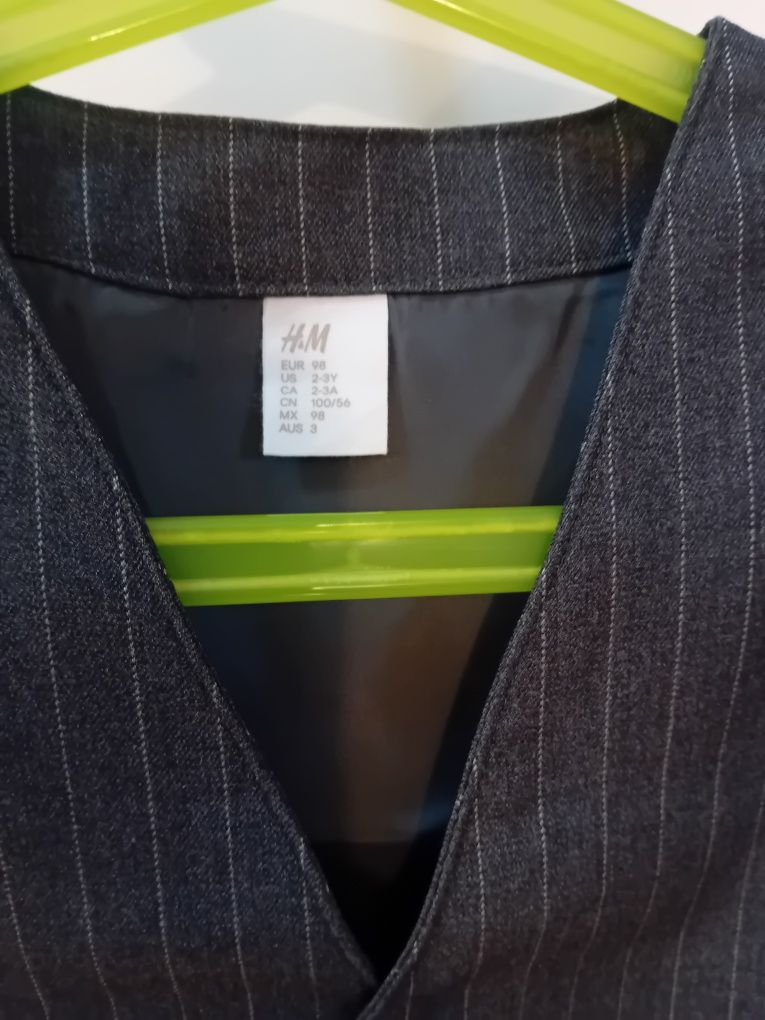 Kamizelka i spodnie garnitur H&M 98