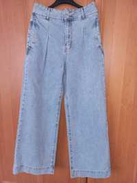 Modne spodnie jeansowe wide leg