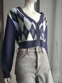 Sweter w romby r. 40-42 H&M