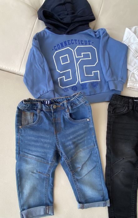 Комплект Джинсы , джинсовые куртки, худи на мальчика 80-92