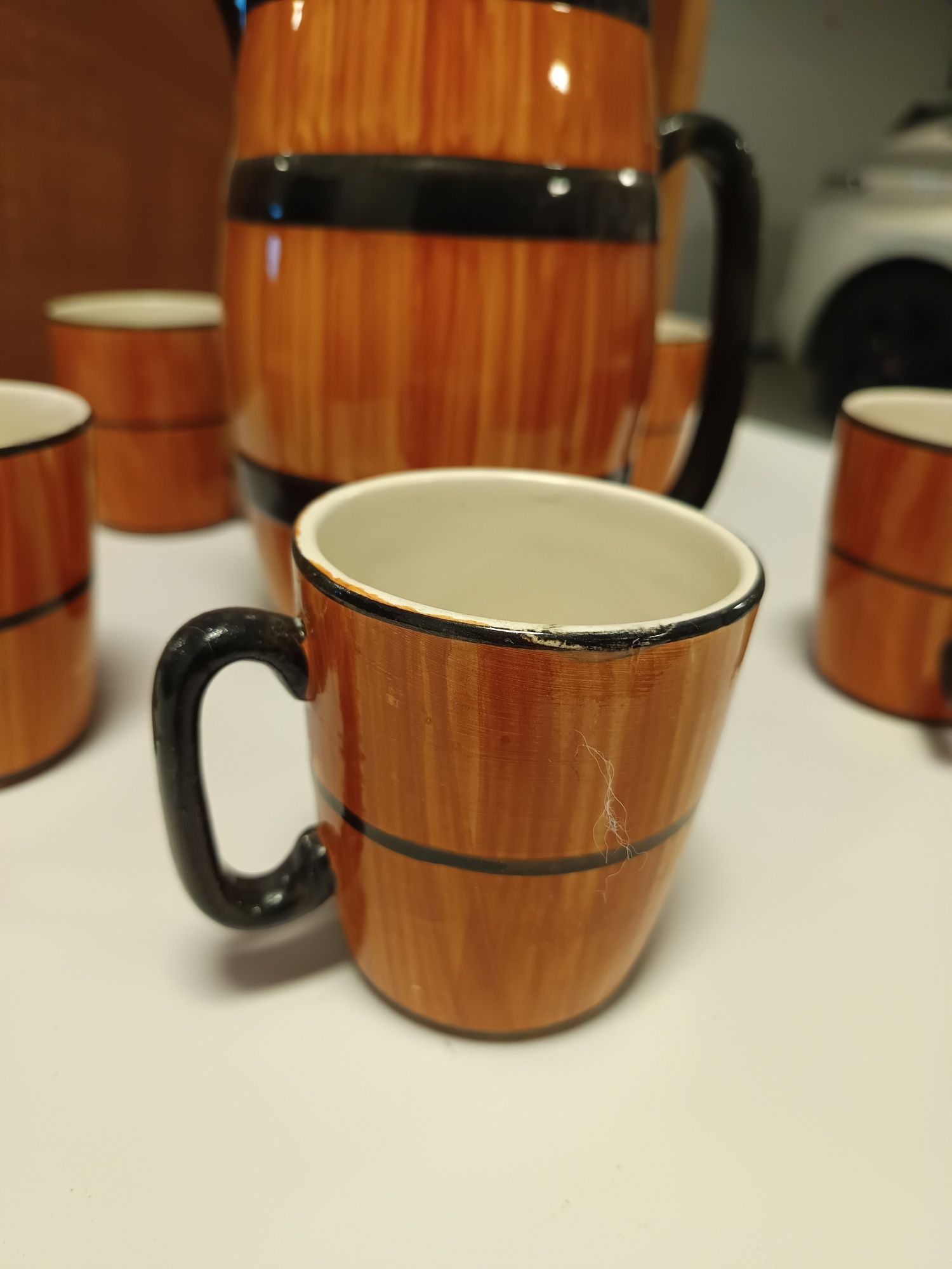 Conjunto Jarro de vinho e 5 canecas
