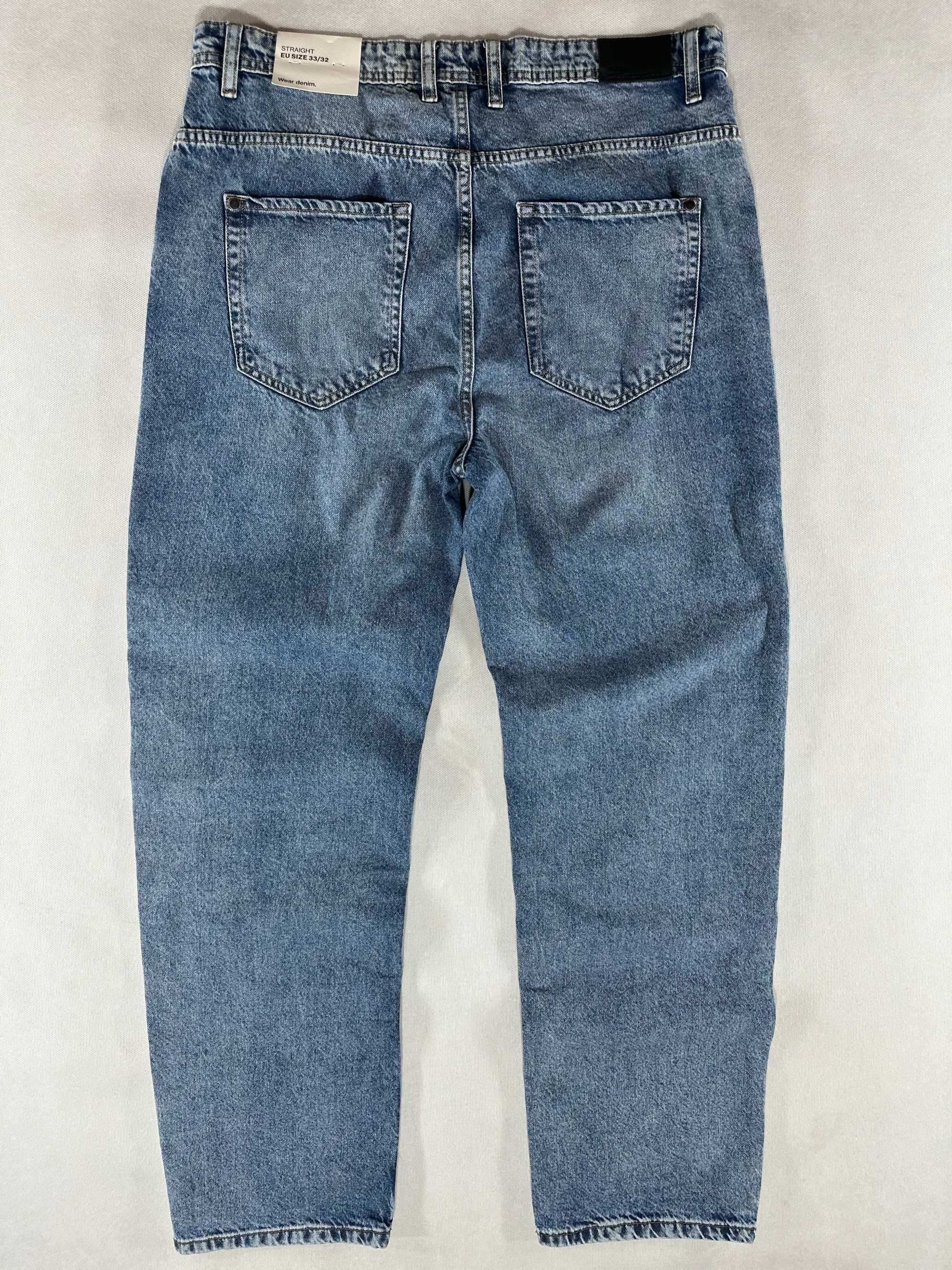 HOUSE jeans straight fit proste luźne nogawki W36L32 98cm