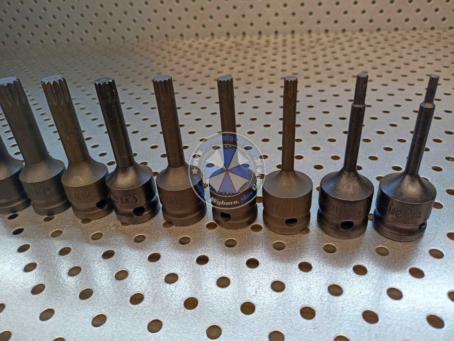 Zestaw Nasadek Udarowych SPLINE 1/2" M4-M16 – 9 Elementów
