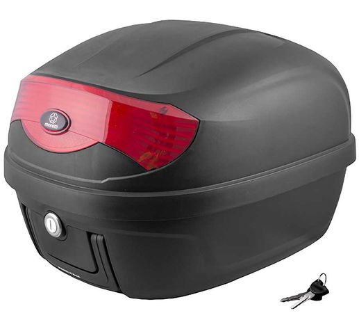 NOWY Kufer MORETTI 808 Matt Black Red 28L na KASK Skuter Motor