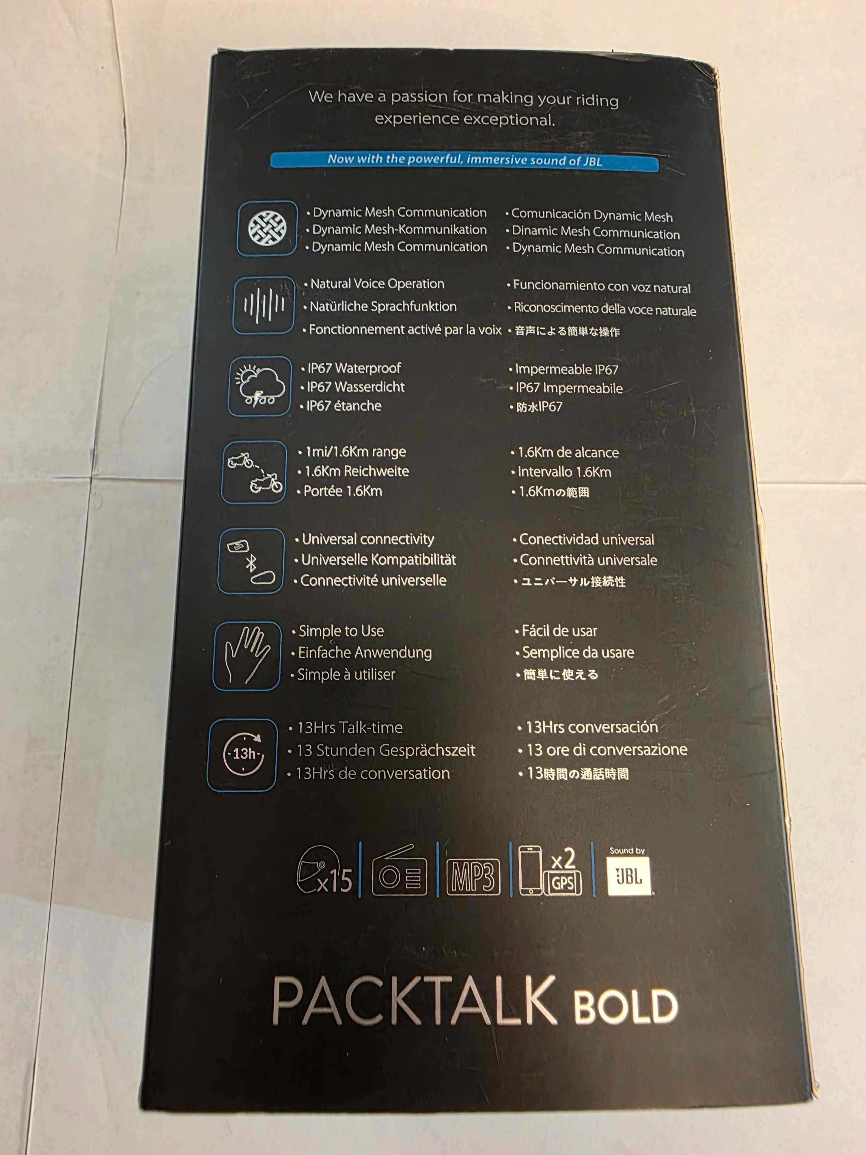 Intercomunicadores Cardo Packtalk Bold Duo para Capacete Motas Moto