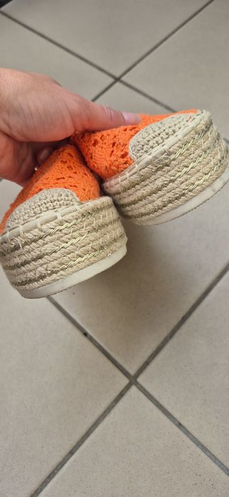 Espadryle 37 pomarańczowe