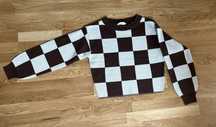 Sweter w kratkę z H&M