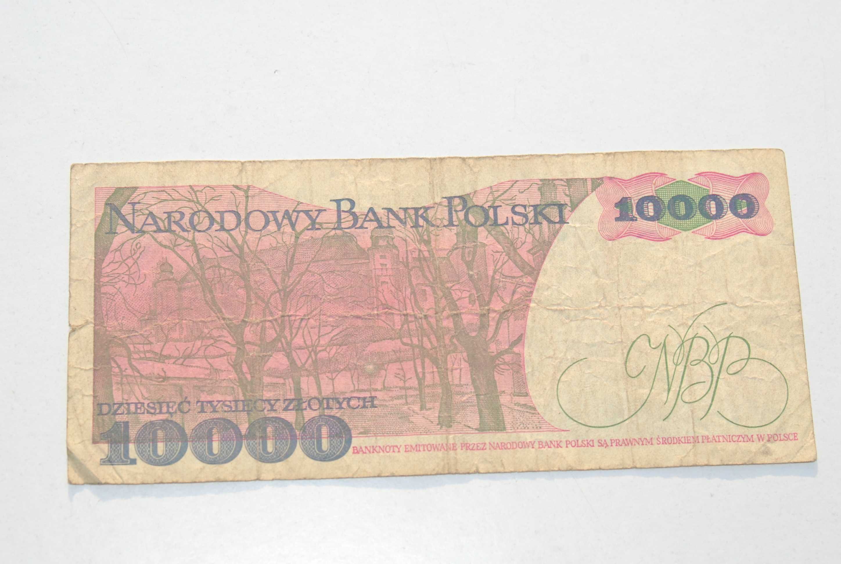 Stary banknot 10000 złotych Wyspiański 1988 antyk