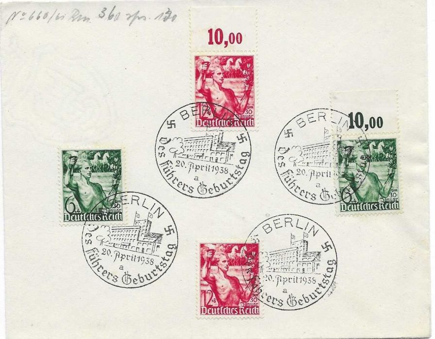 Selos Alemanha Nazi 1939/45-Especial jogos olímpicos de 1938