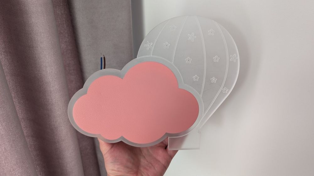 Акриловий світильник бра в дитячу кімнату Хмаринка