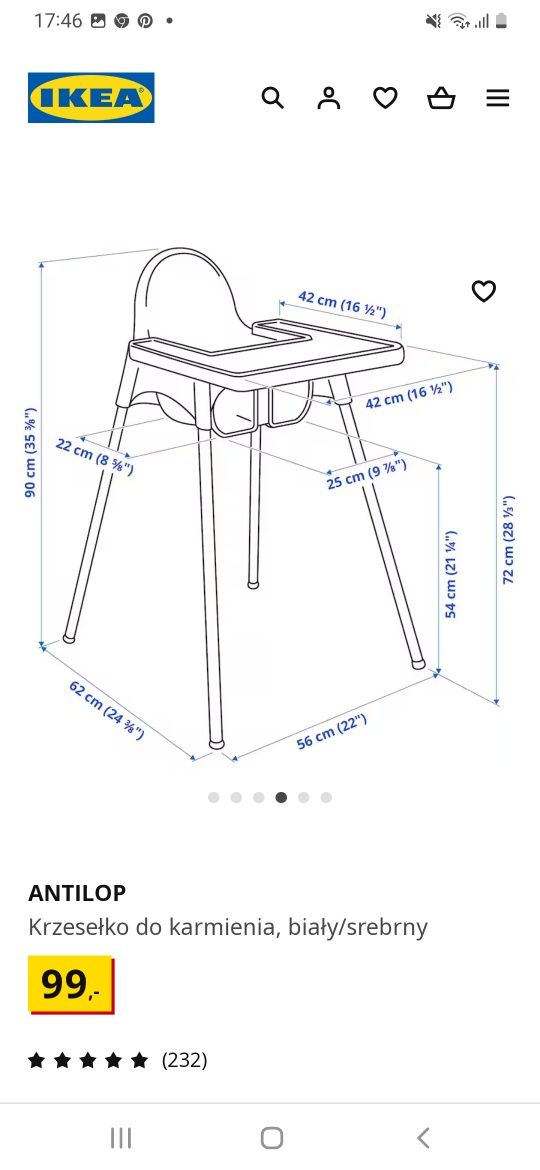 Krzesełka Ikea Antilop po Bliźniaczkach 2 szt.