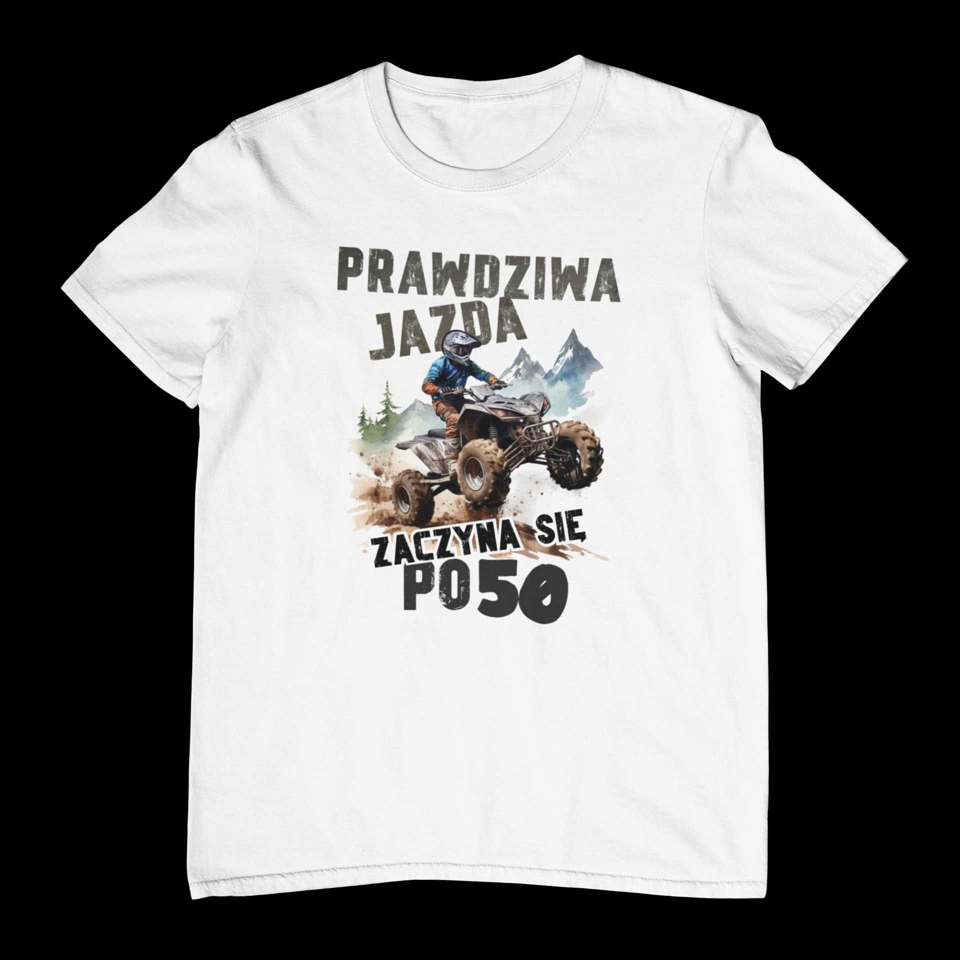 Prawdziwa jazda zaczyna się po | Koszulka na urodziny | Super Prezent