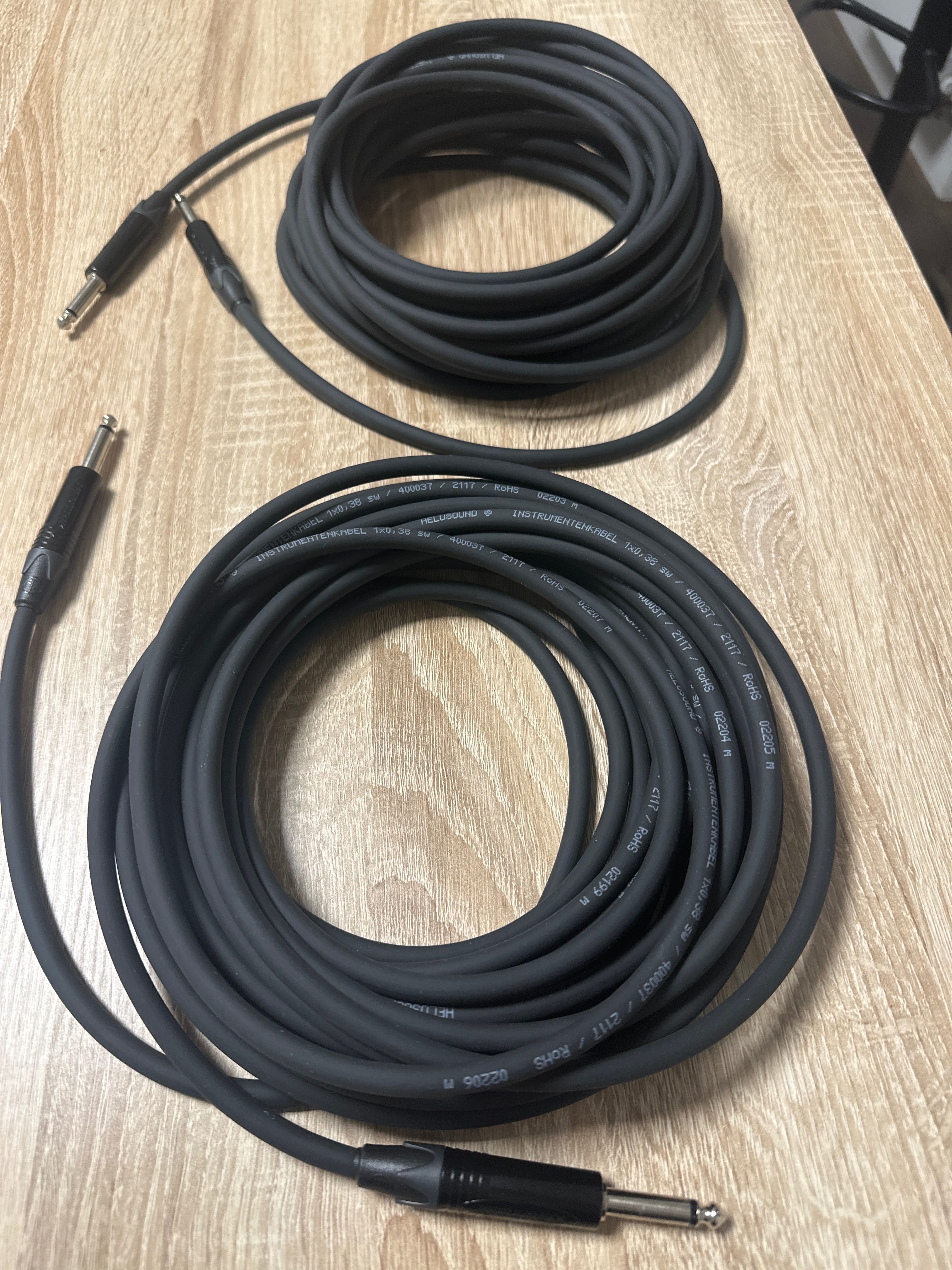 Kabel gitarowy Helusound  2x10 m. Neutrik