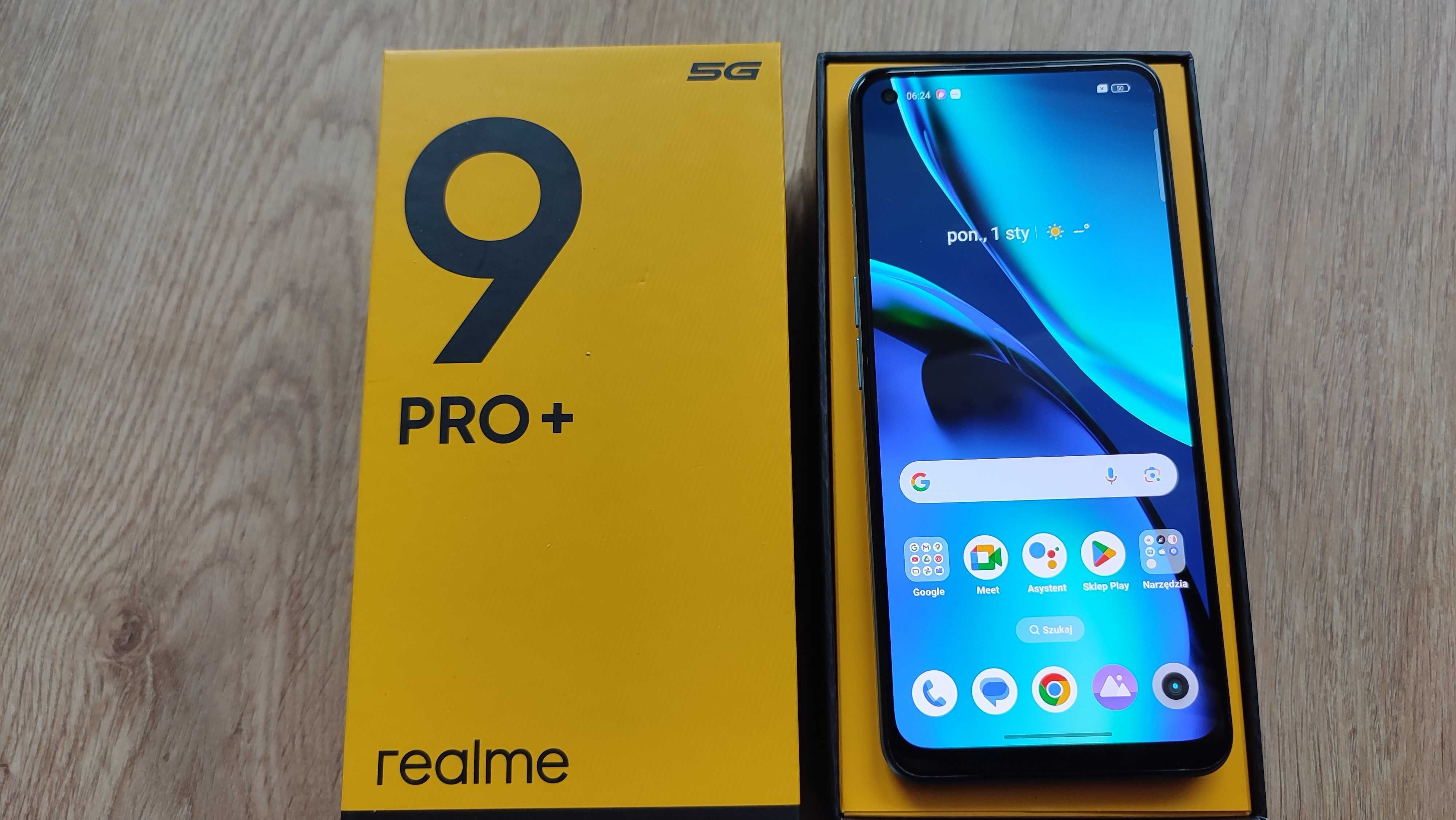 Smartfon Realme 9 Pro+  5G 6GB 128GB Niebieski , Jak Nowy!!!