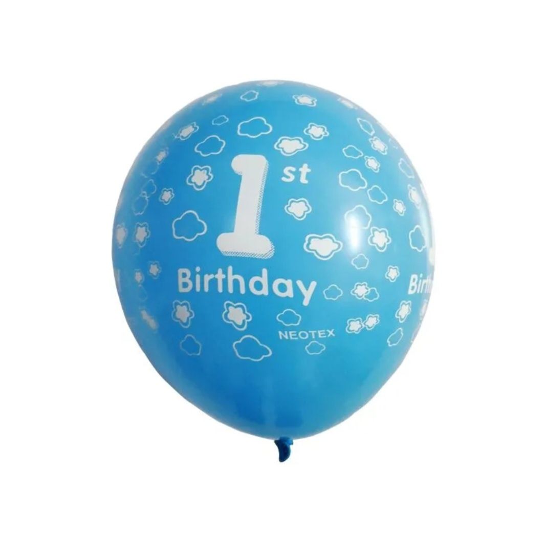 Шарик кулька на 1 один год мальчику синяя голубая хлопчику день народж