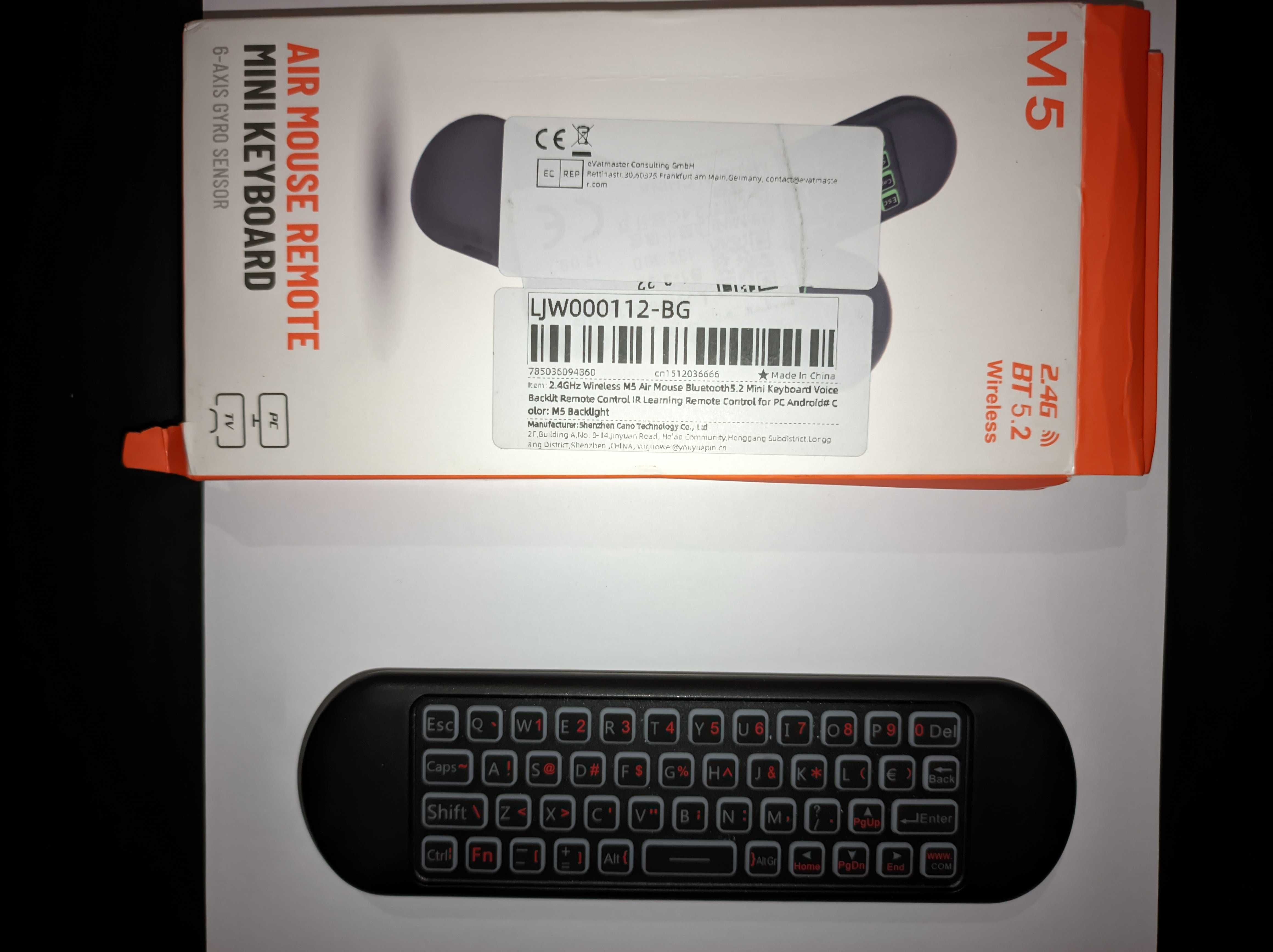 Air Mouse Kontroler do komputera, telewizora lub konsoli