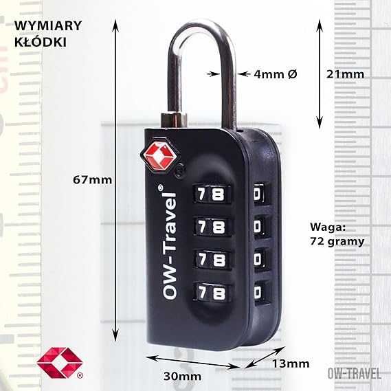 Kłódki z szyfrem 4 Cyfrowe Kłódki Walizkowe 2 szt.