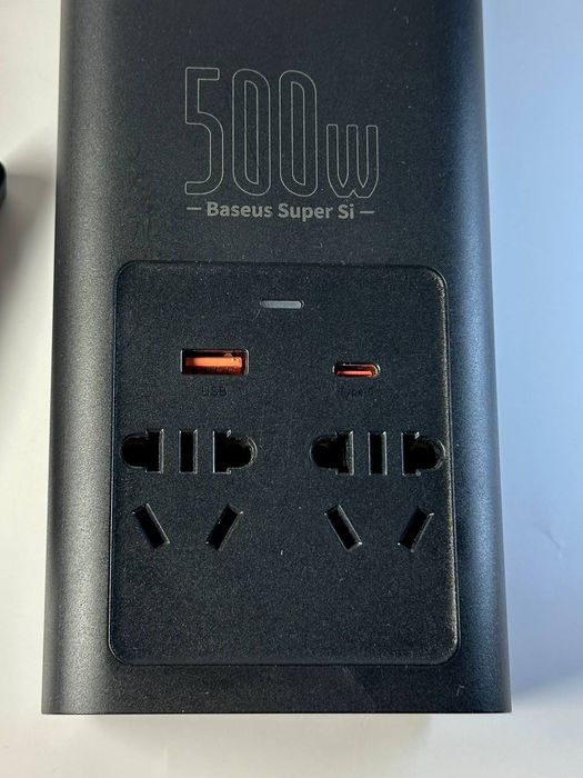 Інвертор Baseus 500Вт чистий синус 12V–220V для котла