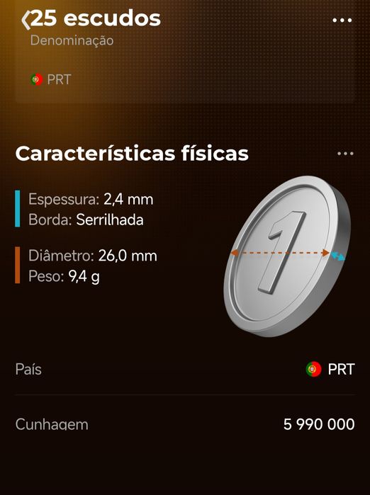 3 Moedas antigas de Portugal