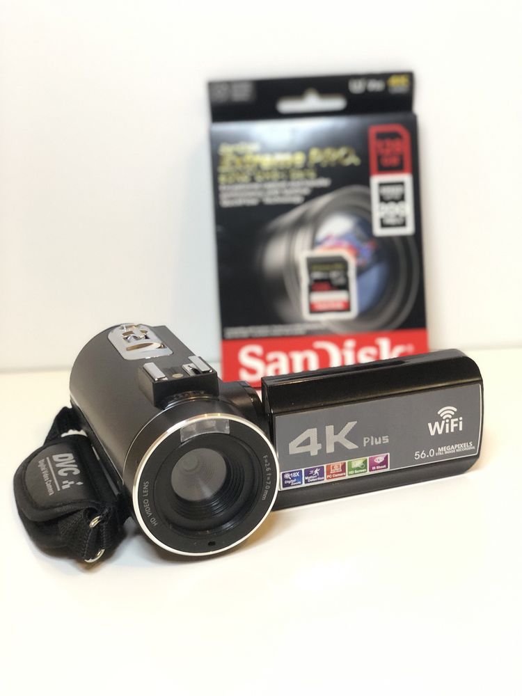 Нова Цифрова камера Відеокамера Camcorder DVC 56 МП 4К UltraHD Wifi