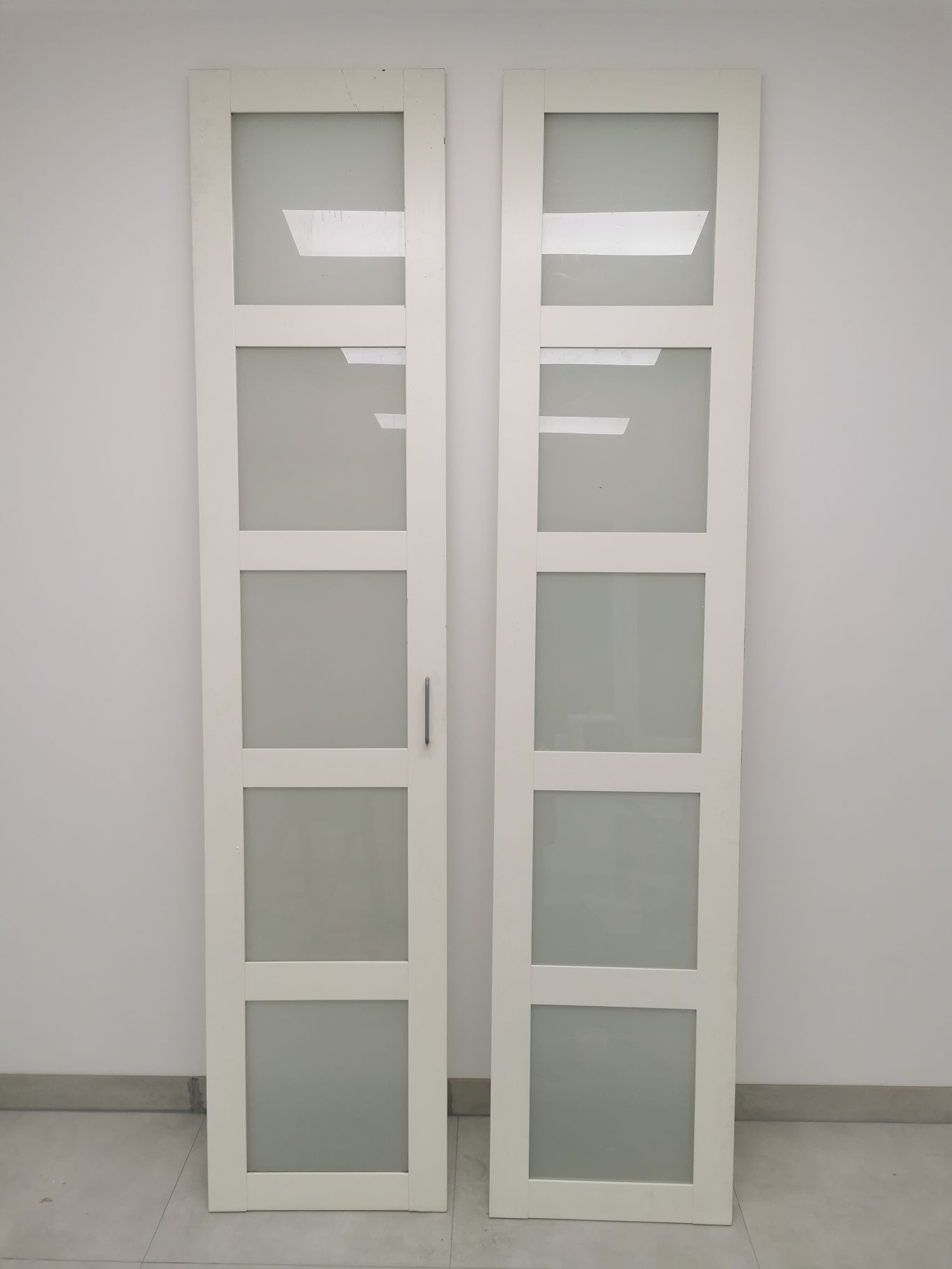 Drzwi białe do szafy pax ikea bergsbo szyby 2 szt