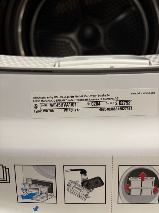 Сушильна машина Siemens JQ300, WT45HVA1