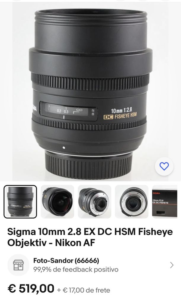 Sigma 10mm 2.8 EX DC HSM Fisheye - Nikon