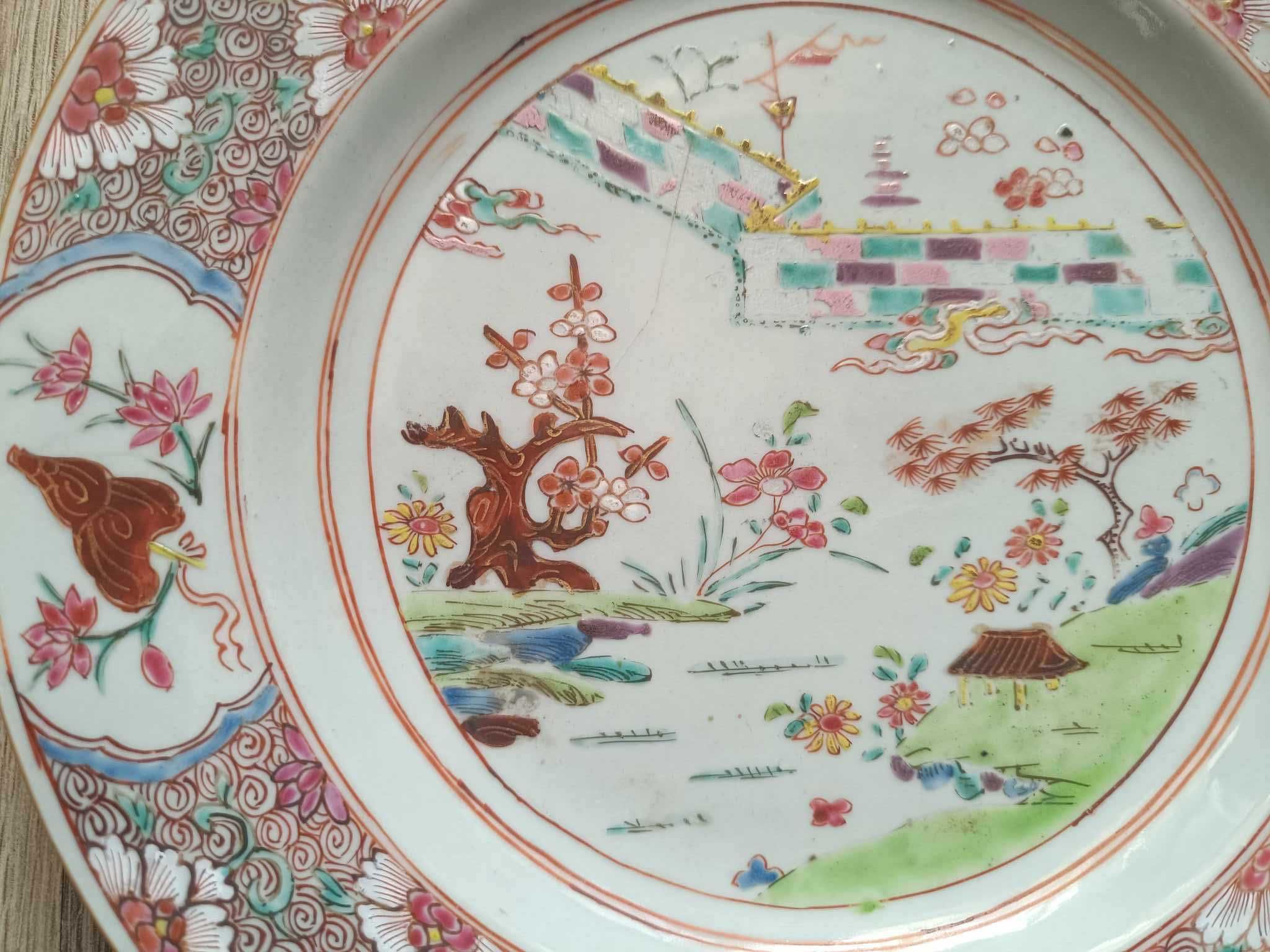 Stary  talerz Piękny  Antyk Oryginalny - Qianlong 乾隆  - Chiny