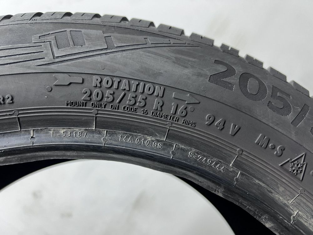 2шт всесезонні 205/55/R16 6,8мм 2019р Continental All Season Contact