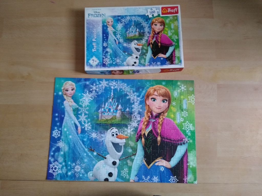 Puzzle dla dziewczynki Elsa Ania Olaf Kraina Lodu