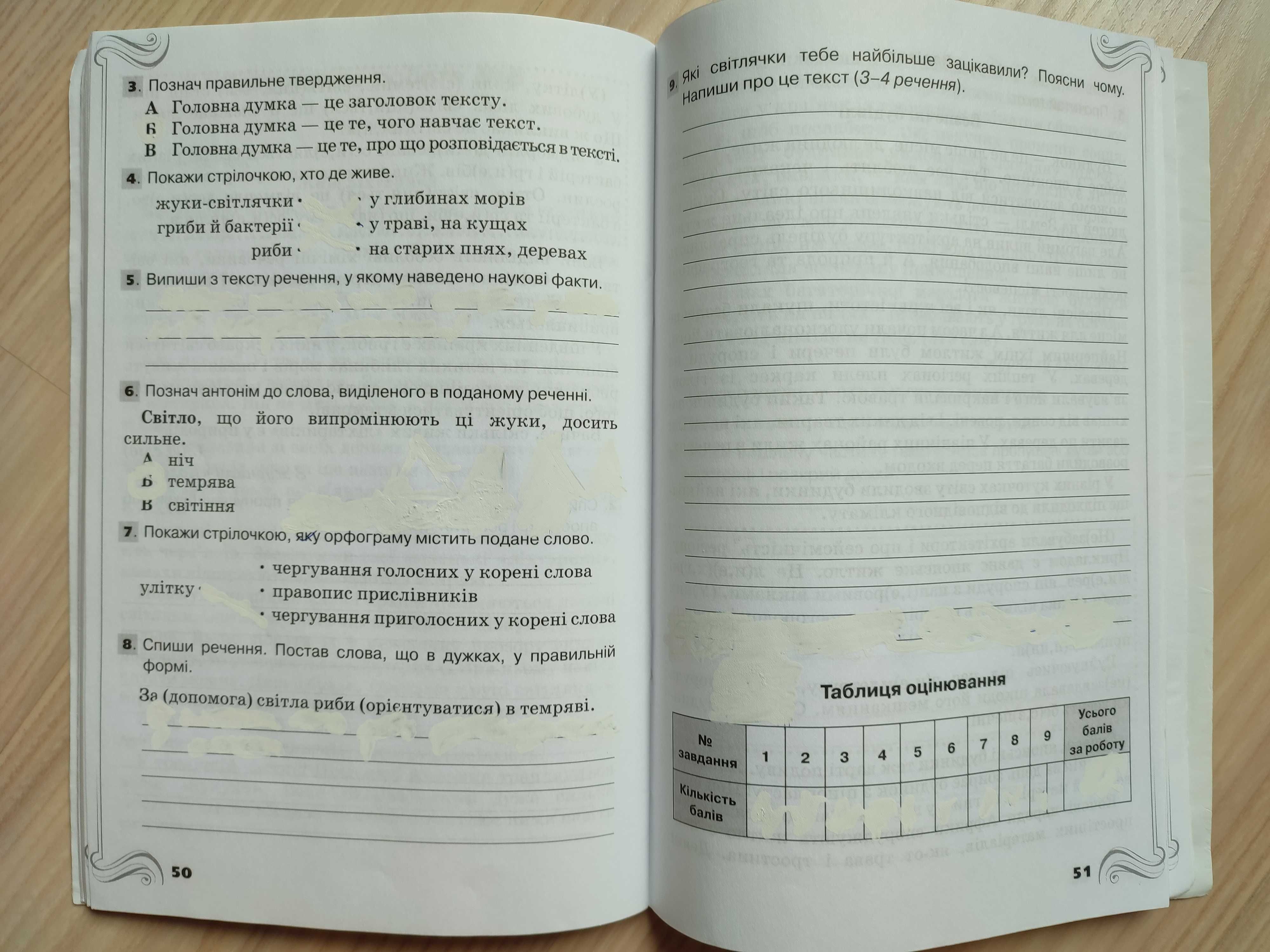 Збірник контрольних робіт українська мова літературне читання 4 клас