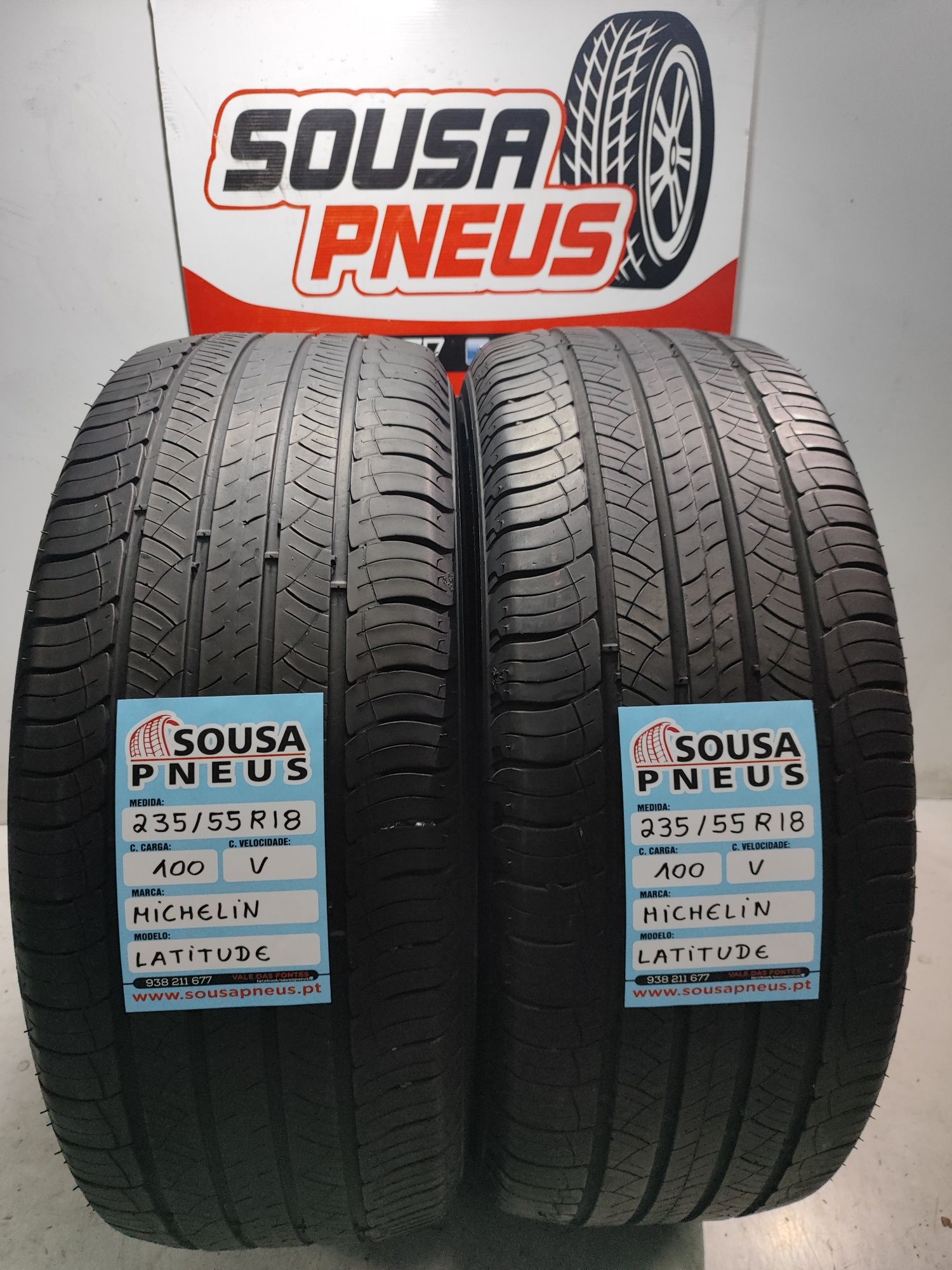 2 pneus  semi novos Michelin Latitude  235/55R18 100V Oferta dos porte