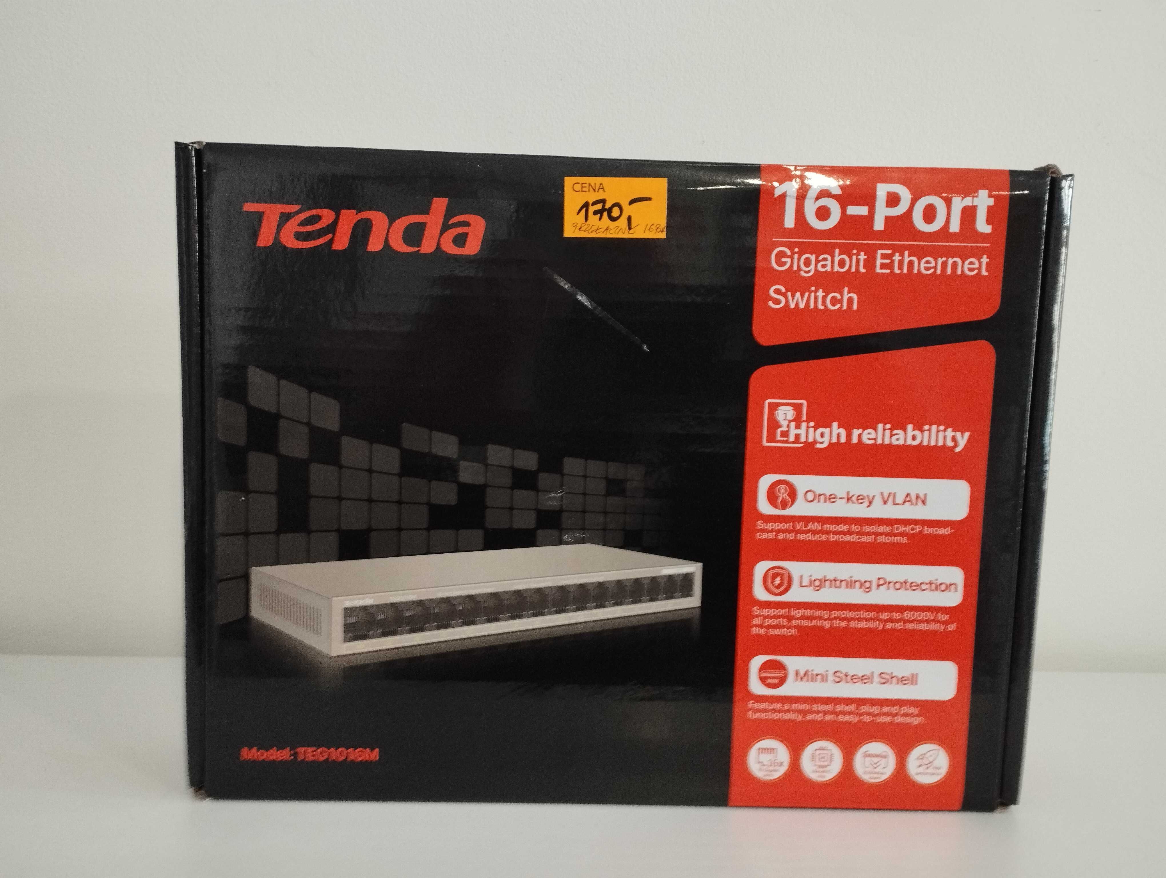 Tenda TEG1016M Przełącznik Gigabit 16 portów sieciowy