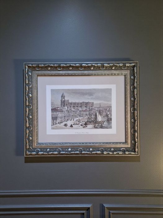 Вінтажна літографія з історичної серії Estampas de Málaga