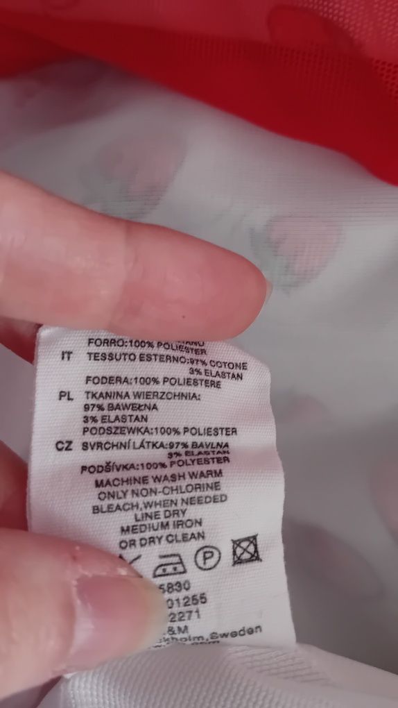 Sukienka z zamkiem w truskawki