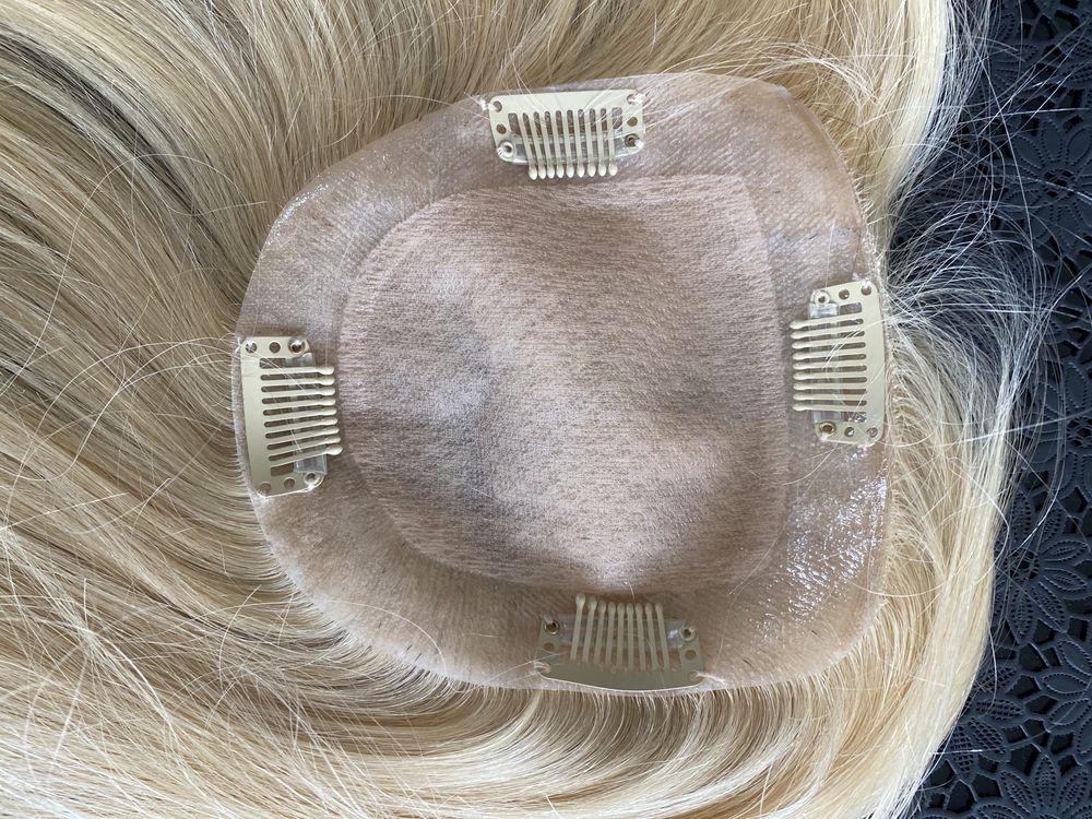 Toper monotop wig peruka dopinka treska włosy naturalne 45 cm