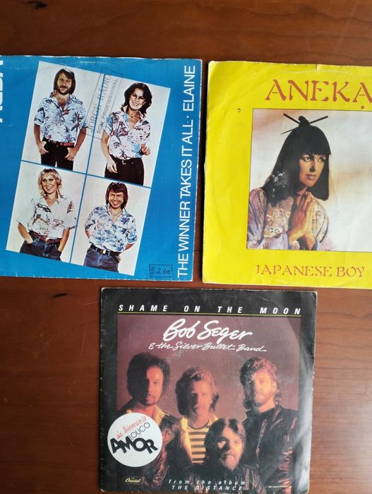 3 discos de vinil single