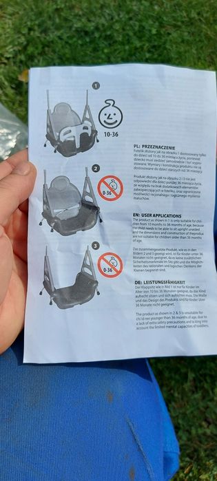 Huśtawka dla dziecka  8-36 mcy do domu i ogrodu