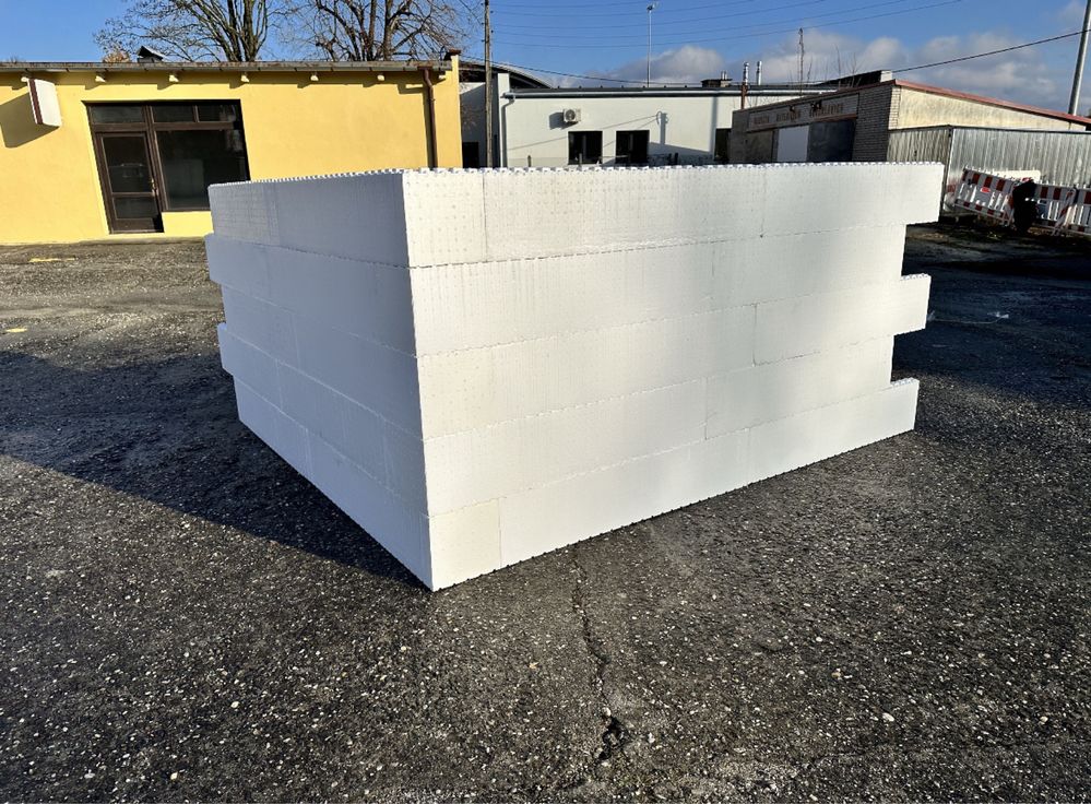 Basen 7m x 3,5m 1,5m gotowy zestaw bloczków styropianowych pustak