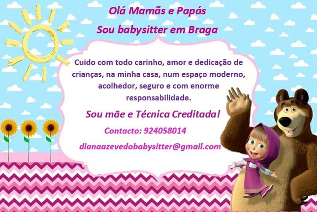 Serviço de Ama/Babysitter em Braga - Excelentes Condições, Recomendado