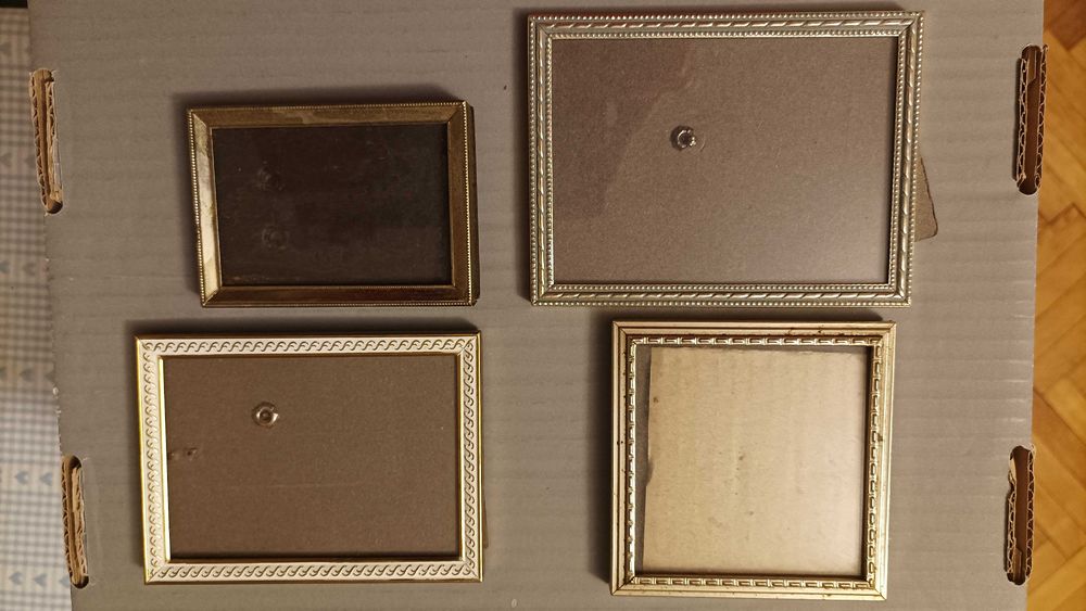 Stare ramki do zdjęć metalowe że szkłem