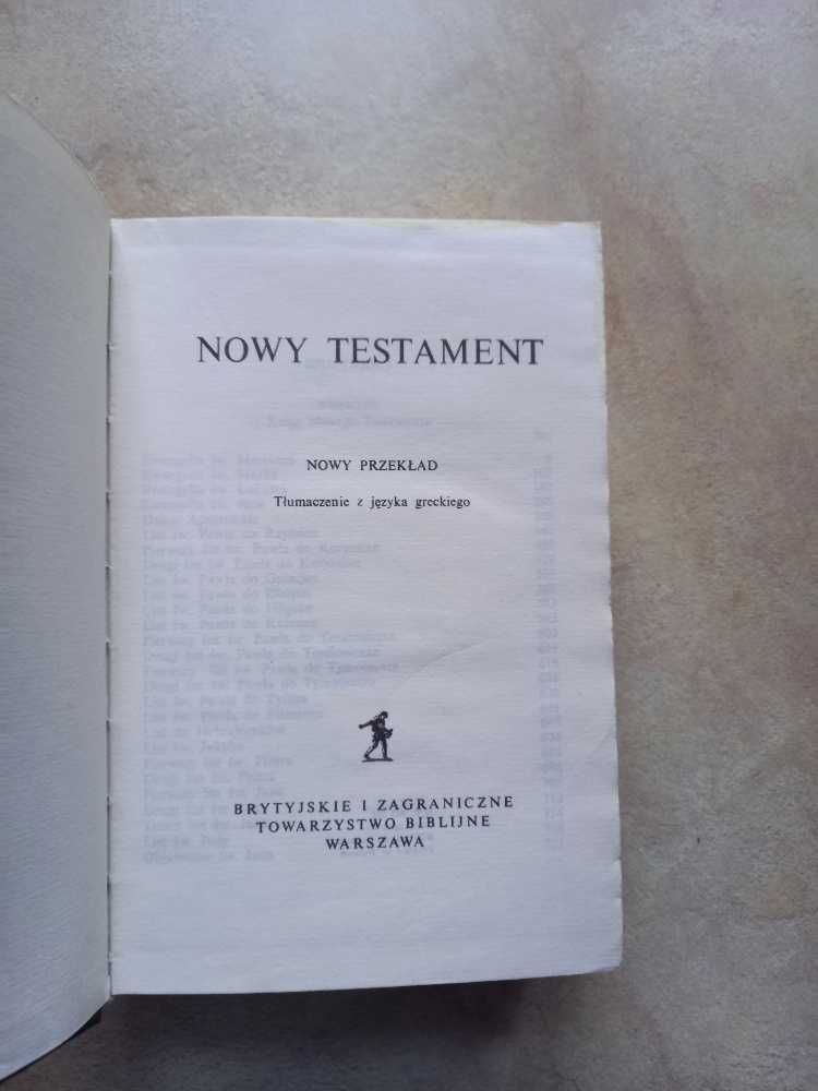 Nowy Testament i Psalmy 1989 r- DUŻY DRUK - przekład Warszawski
