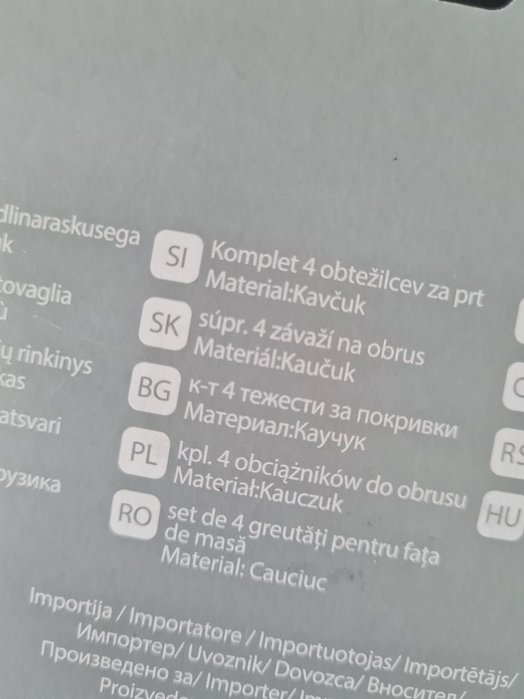 PEPCO komplet 4x obciążniki do obrusu flaming kauczuk NOWE