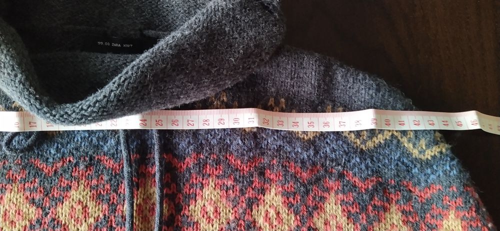 Poncho/peleryna wełniana Zara r.M